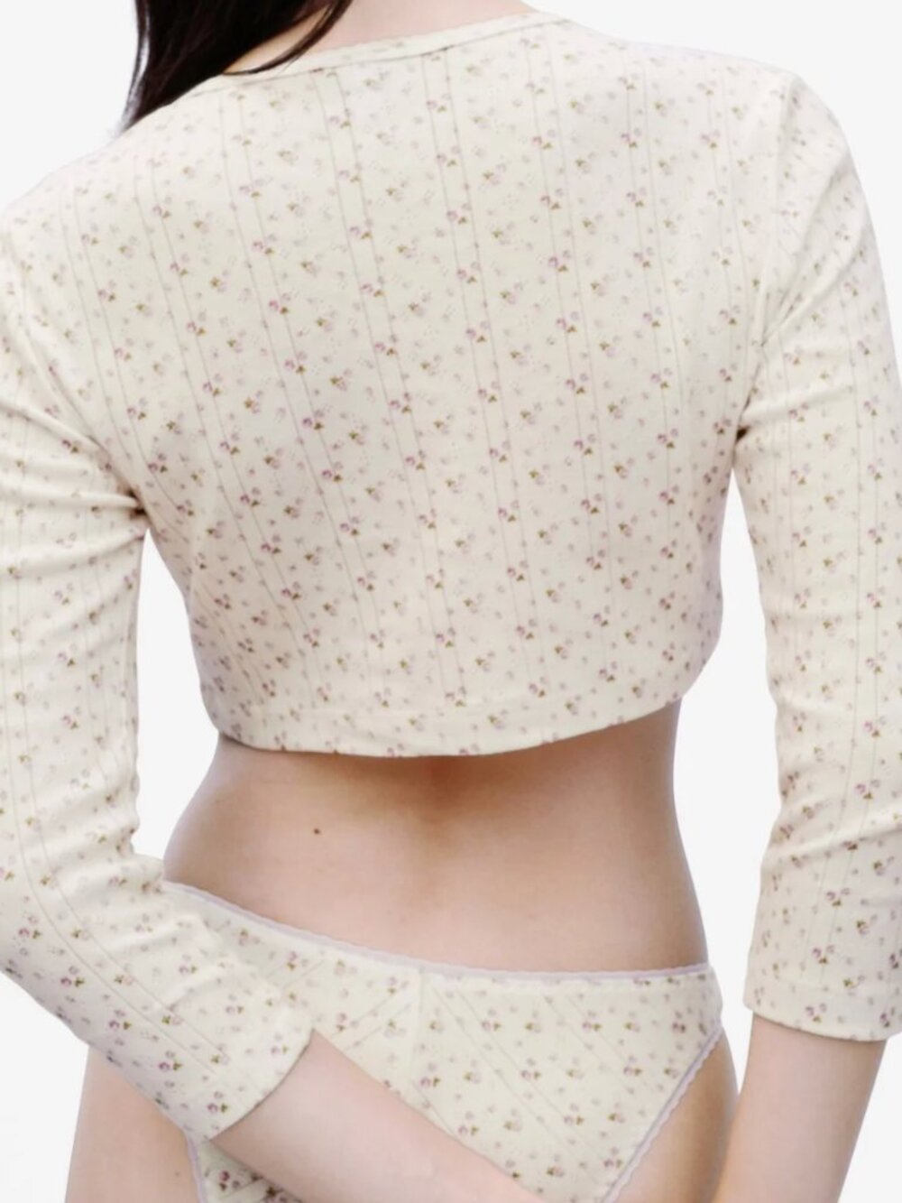 Cou Cou Intimates - English Rose - Cropped Cardi - Medium - Like New! - Picture 3 of 11